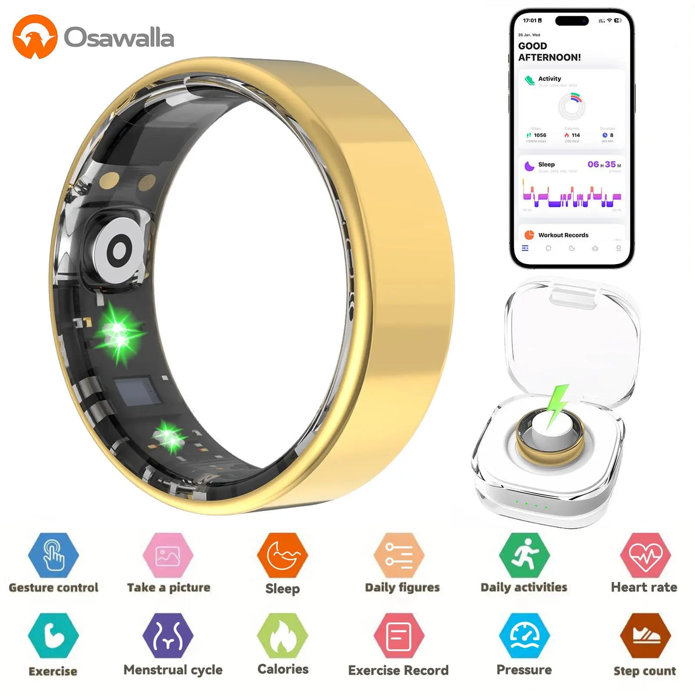 Smart Health Tracker Ring - Image 1